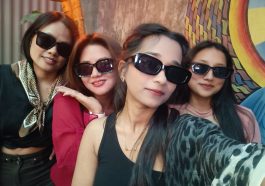 Friends travelling together on a trip