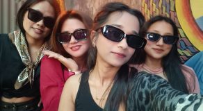 Friends travelling together on a trip